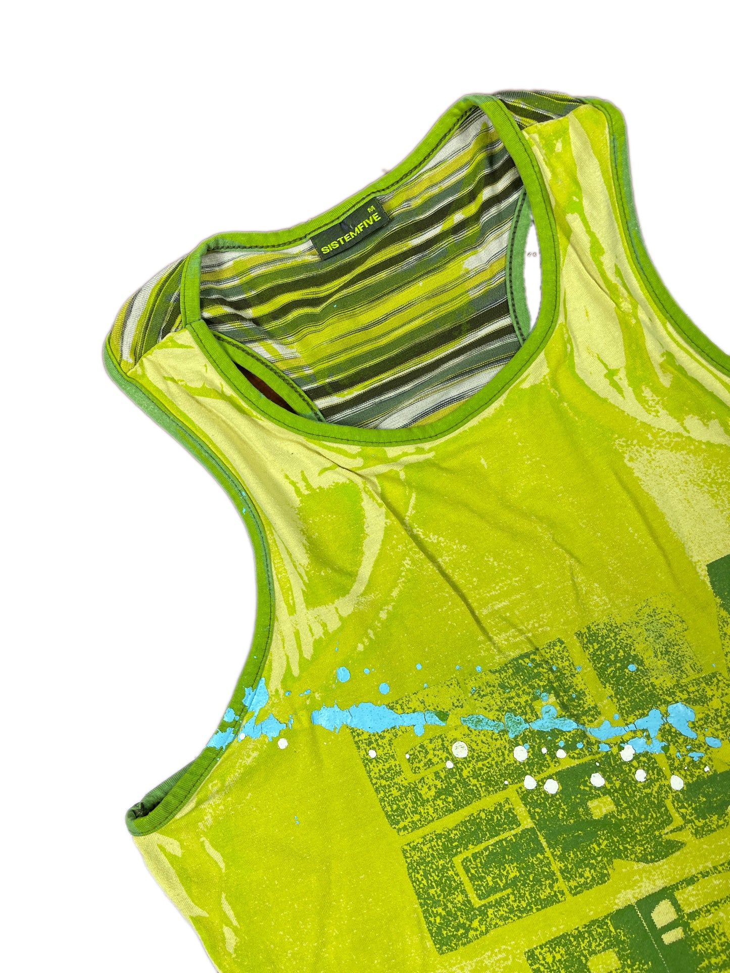 Y2k Sistemfive Sleeveless Top Green M