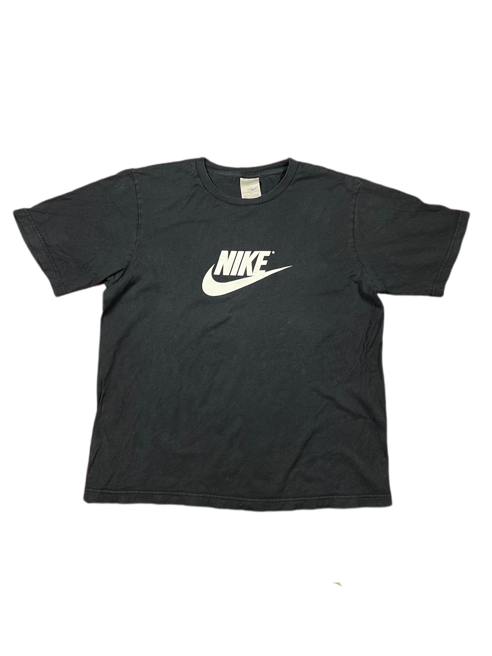 VIntage Nike 2000s T-Shirt Black Swoosh Spellout - XL