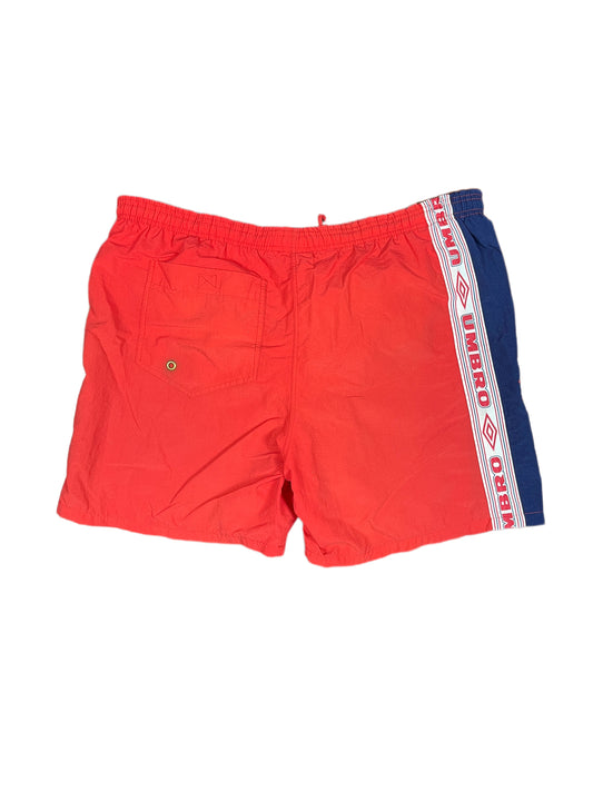 Vintage Umbro Swim Shorts Red - XL
