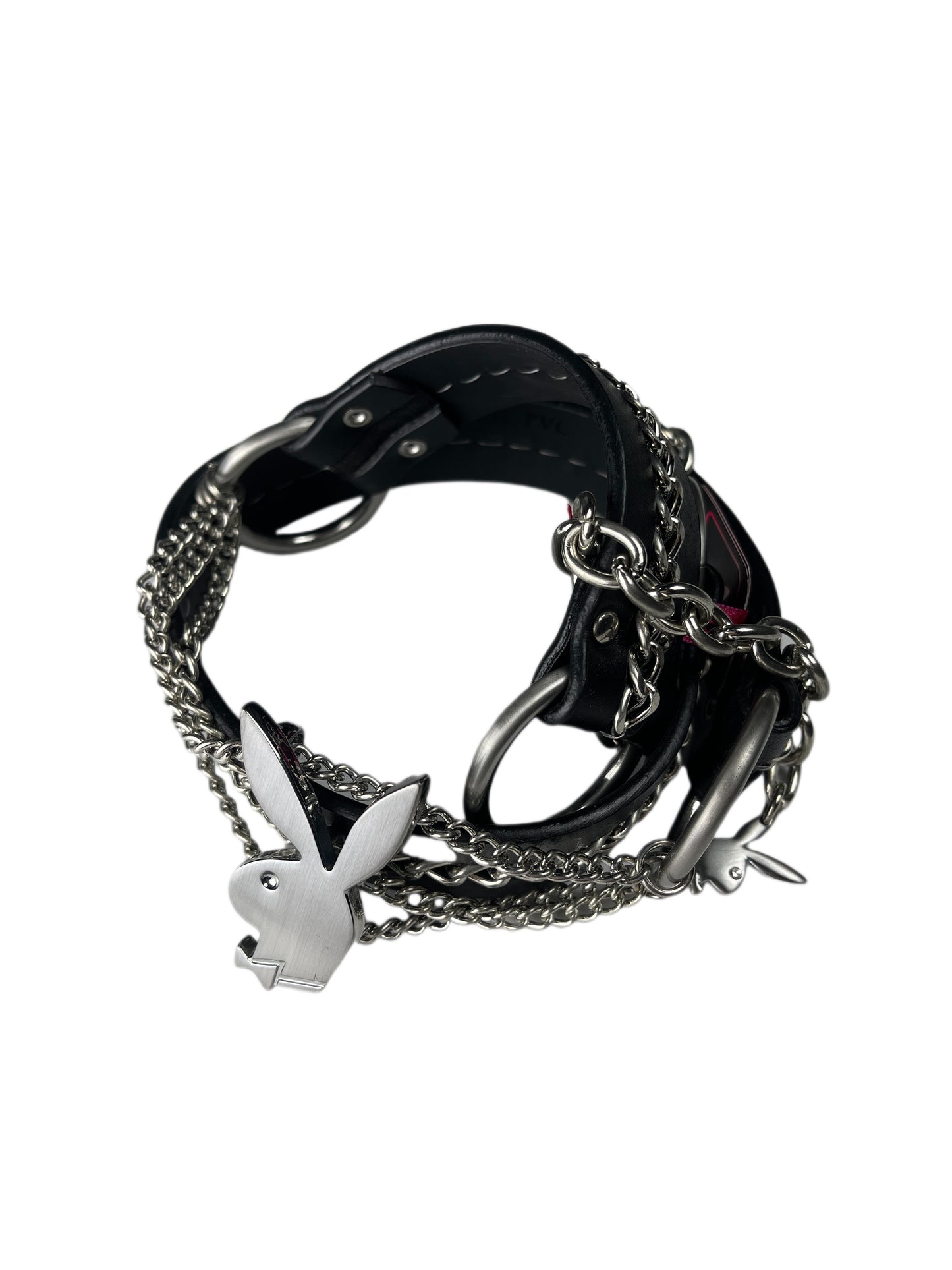 Y2k Rare Playboy Belt Chained Black 2004