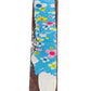 Y2k Tongyun Leg Warmers Blue Multicolor