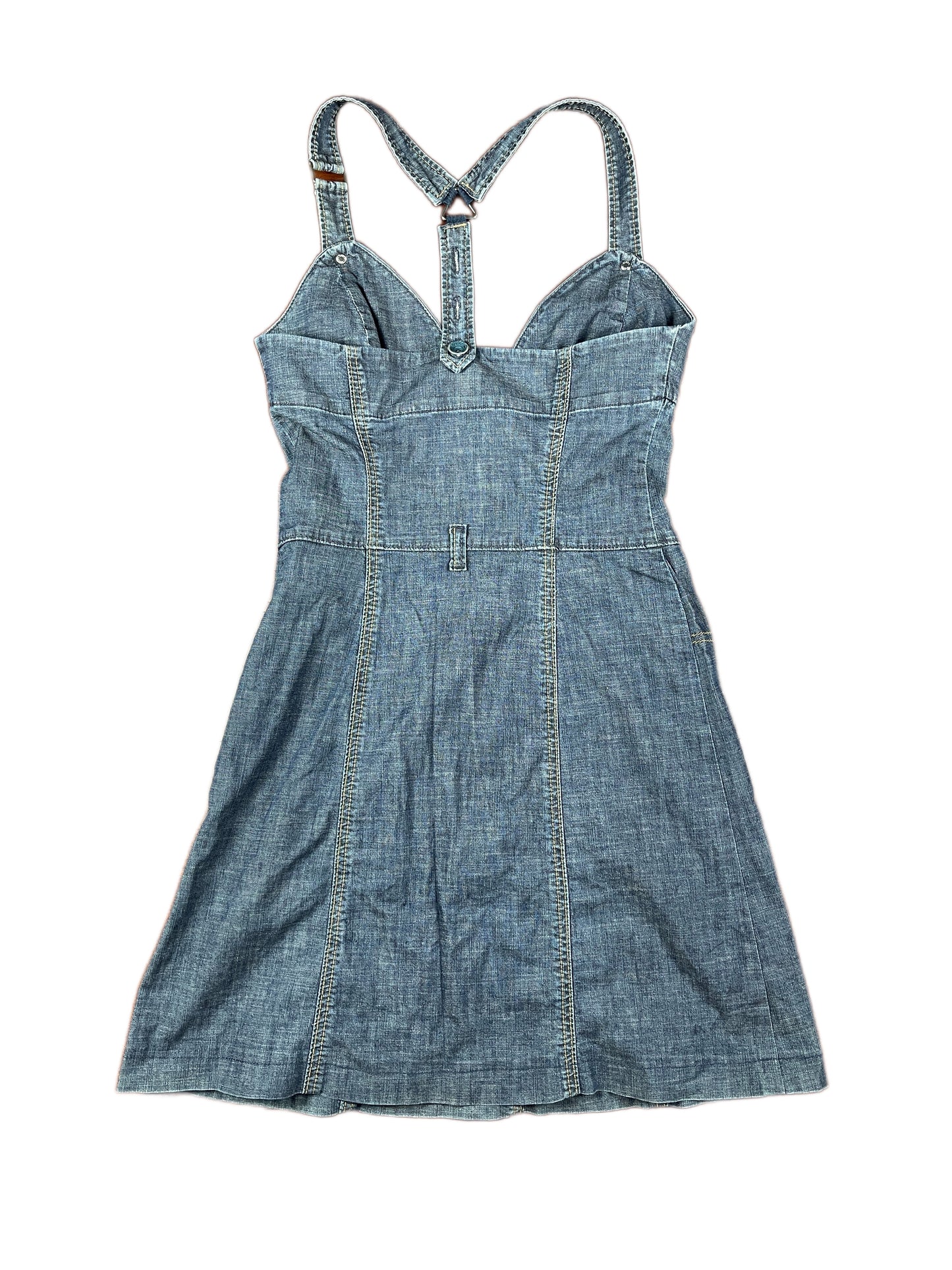Y2k Miss Sixty Denim Sleeveless Dress Blue - M
