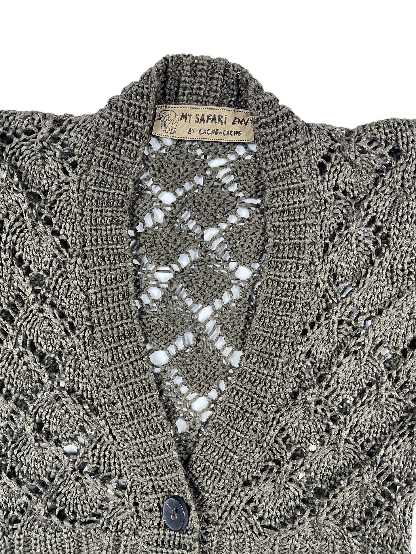 Cache Cache Knitted Short Sleeve Top Brown - S