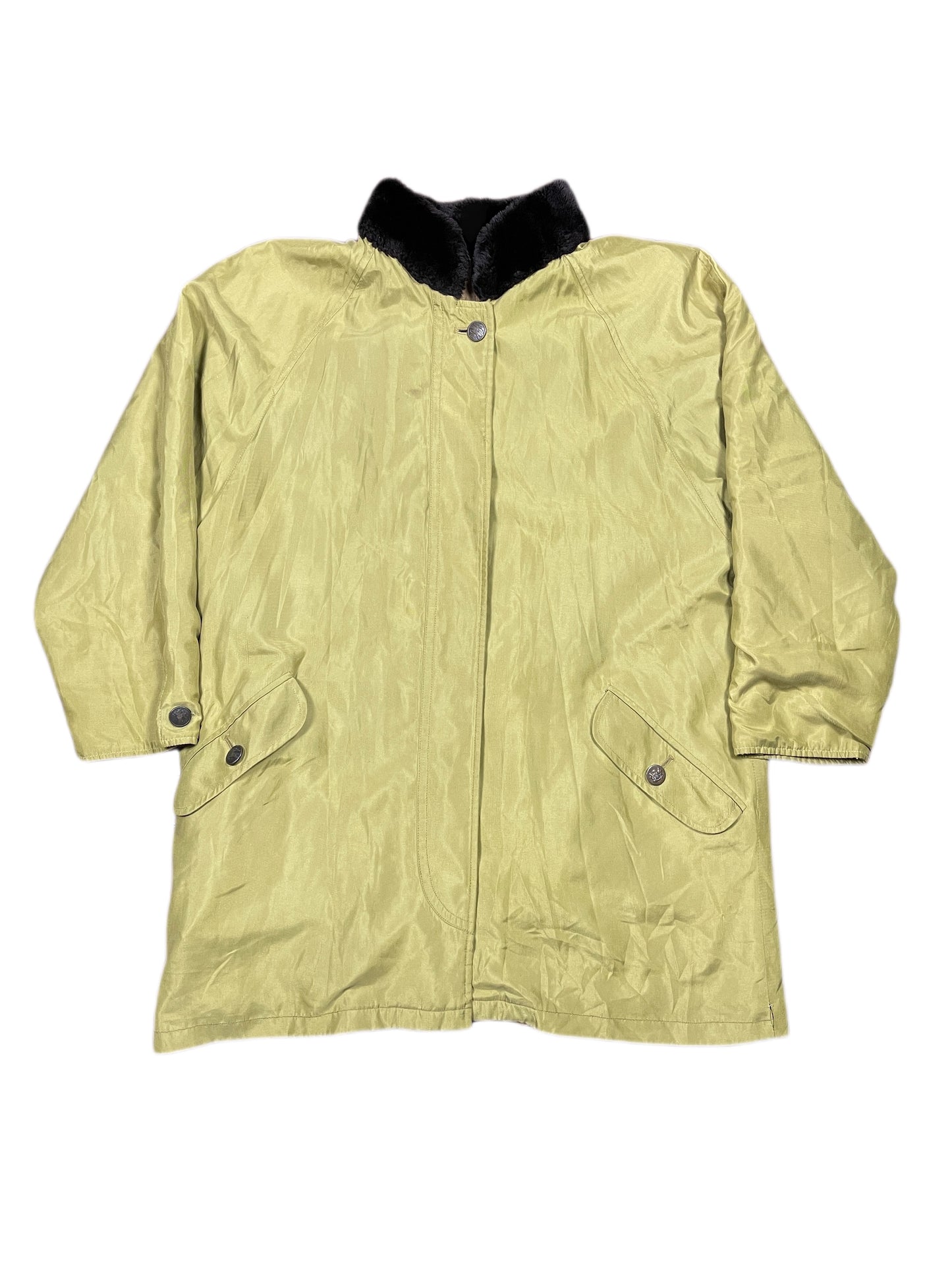 Vintage Burberry Parka Jacket Green - M