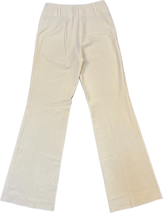 Vintage Tintoretto Flared Pants Beige Polyester Blend XS