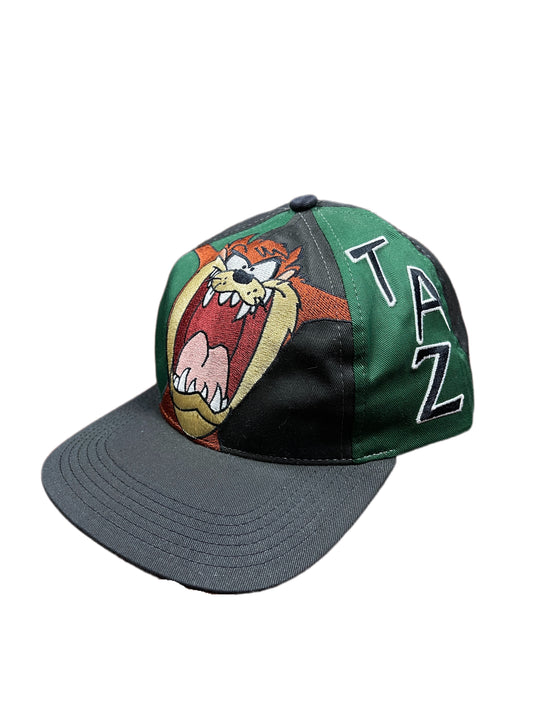 Vintage Warner Bros 1996 Tasmanian Devil TAZ Looney Tunes Cap Green Black