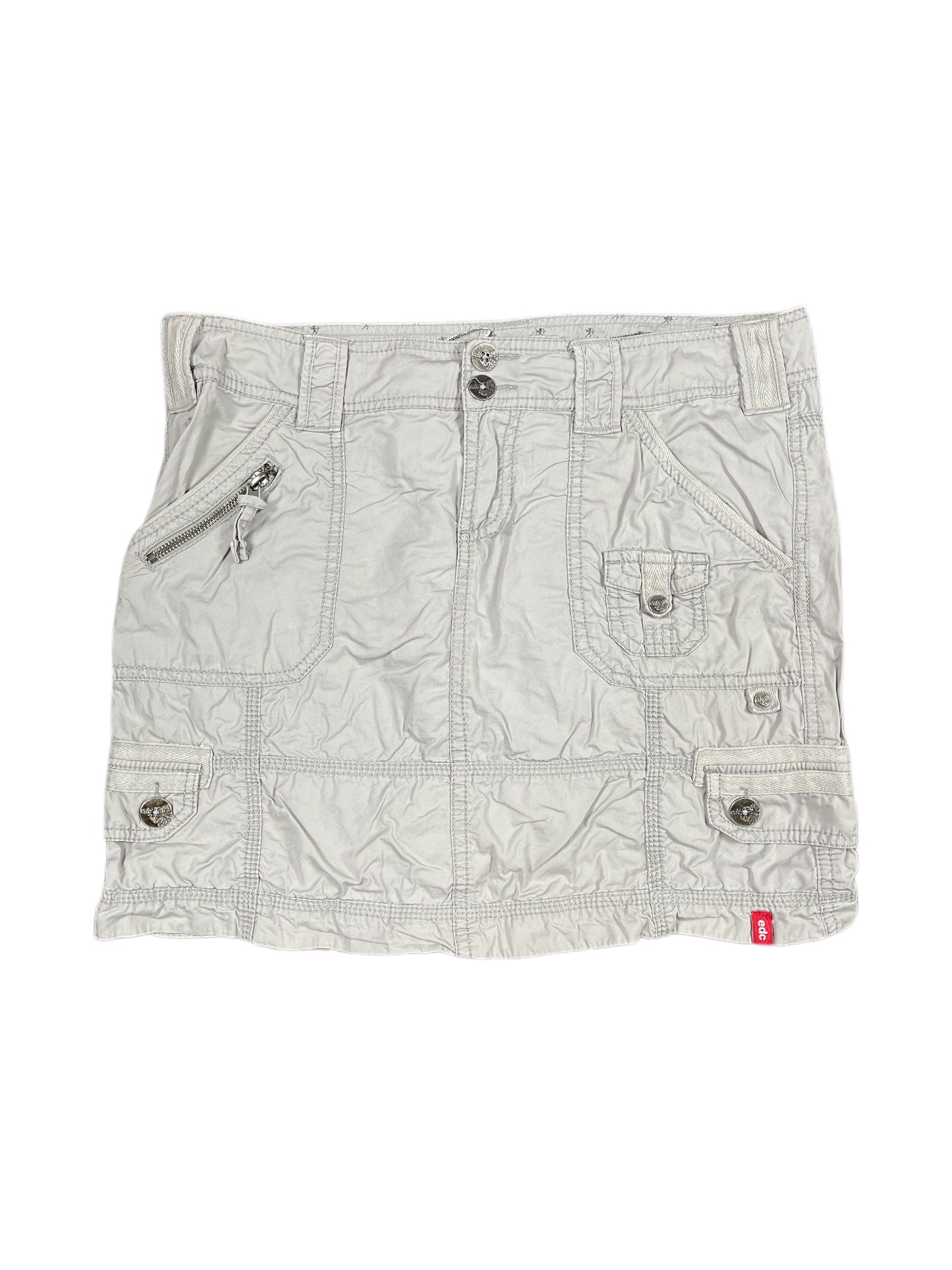 Y2k Esprit Low Waist Skirt Gray - M