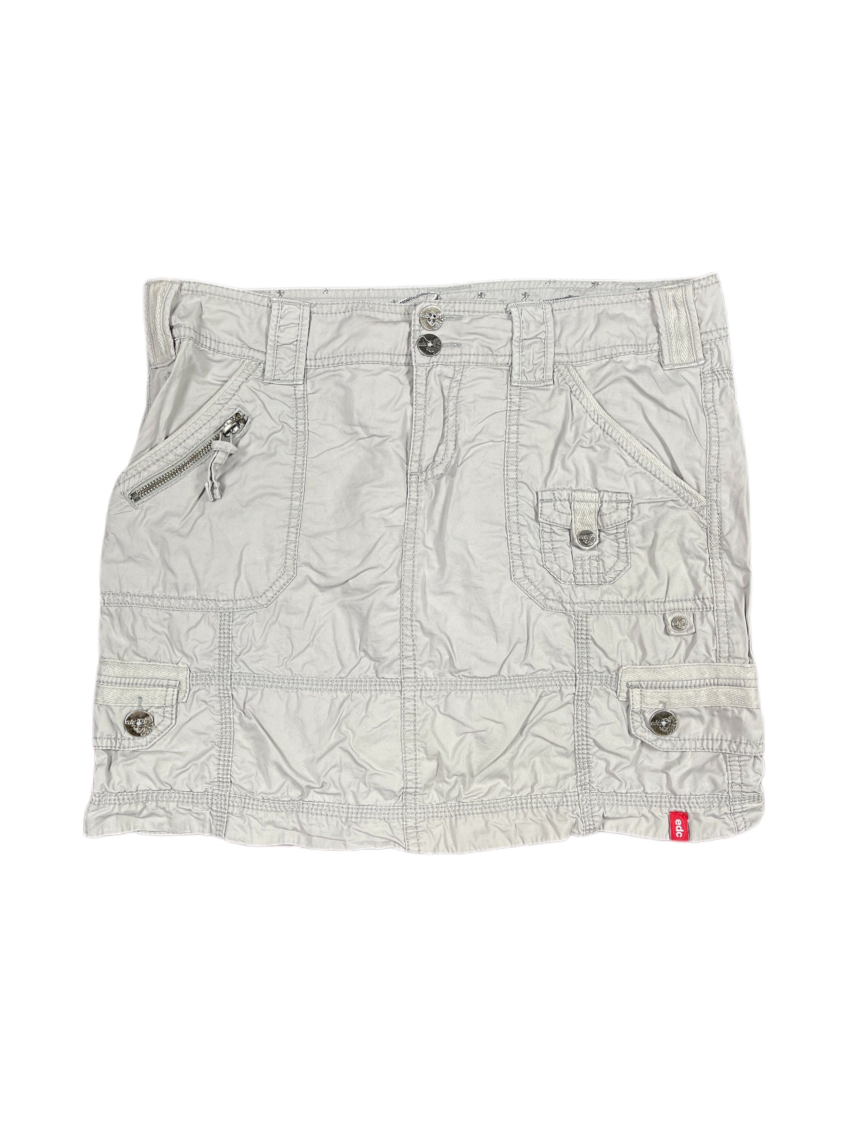 Y2k Esprit Low Waist Skirt Gray - M