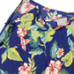 Y2k Esprit Skirt Floral Motiv Navy Blue - L