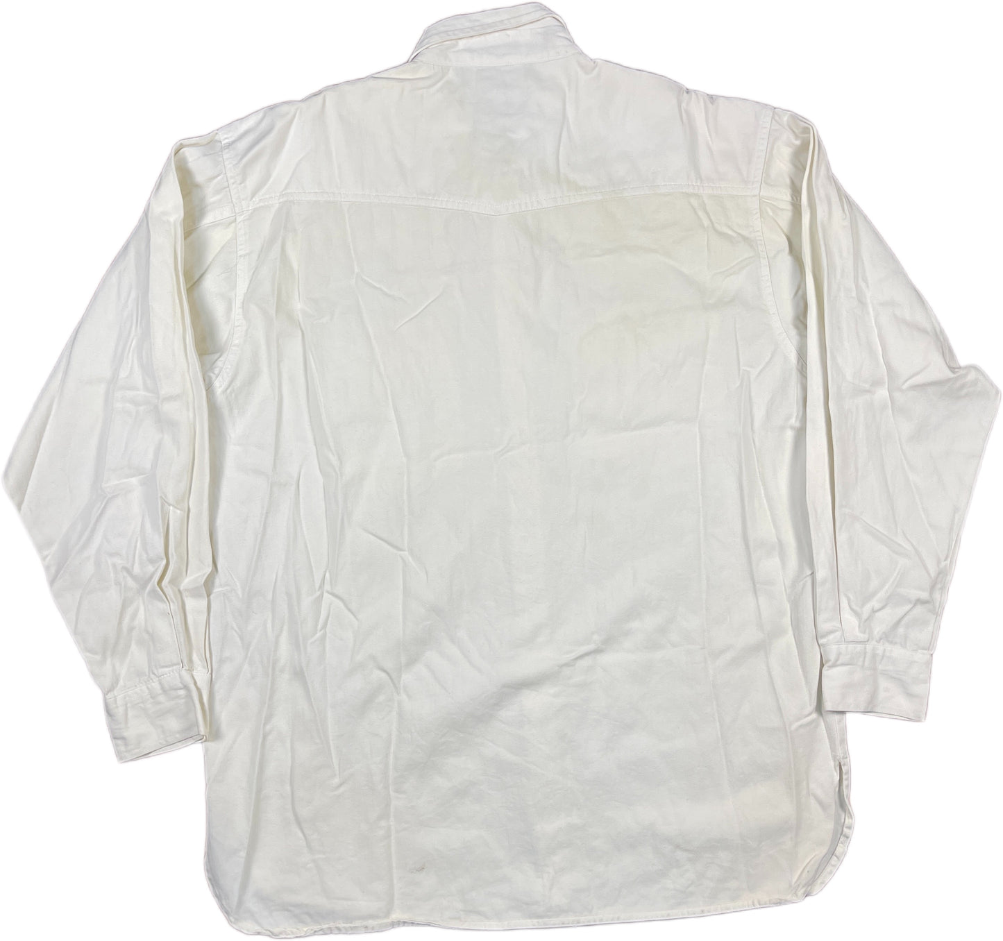 Vintage Rescue Long Sleeve Shirt White Cotton L/XL