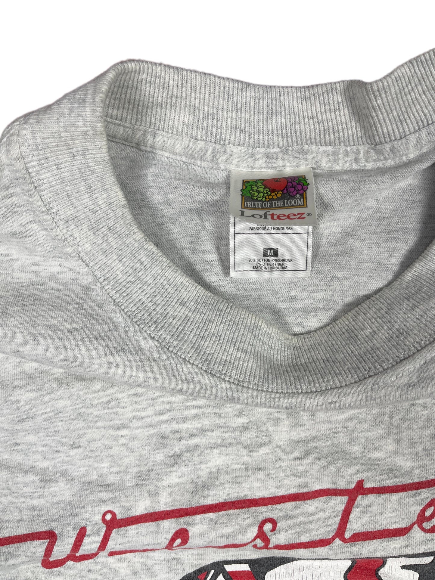 Vintage Fruit of the Loom Western T-Shirt Gray - M