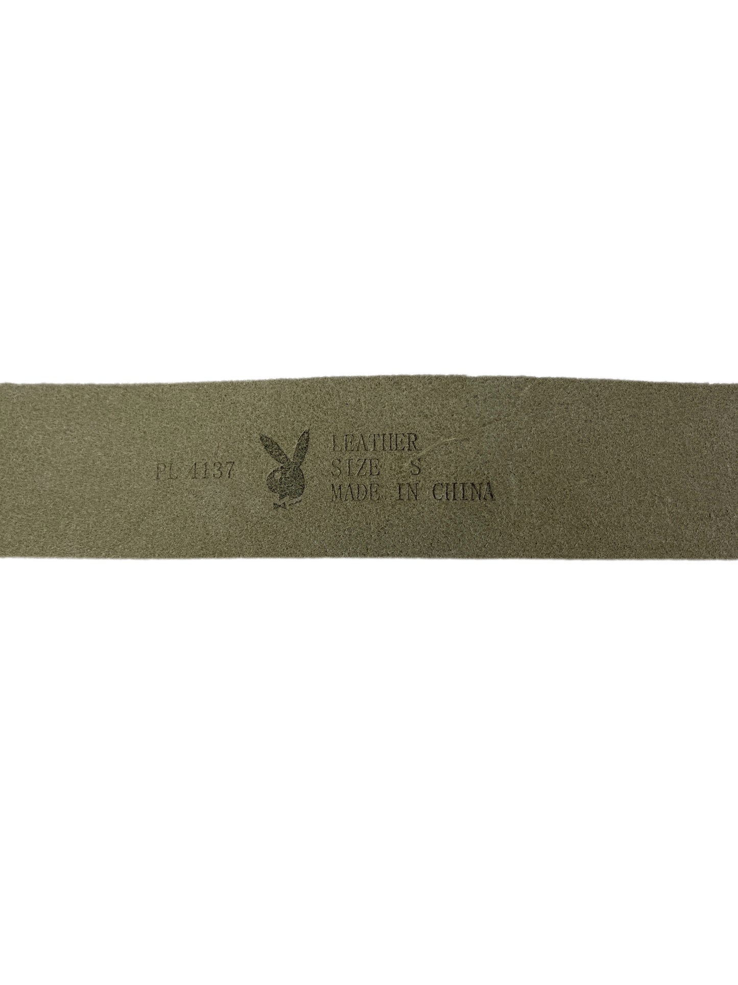 Y2k Playboy Leather Belt White 2004