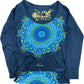 Desigual Long Sleeve Top Blue Cotton L