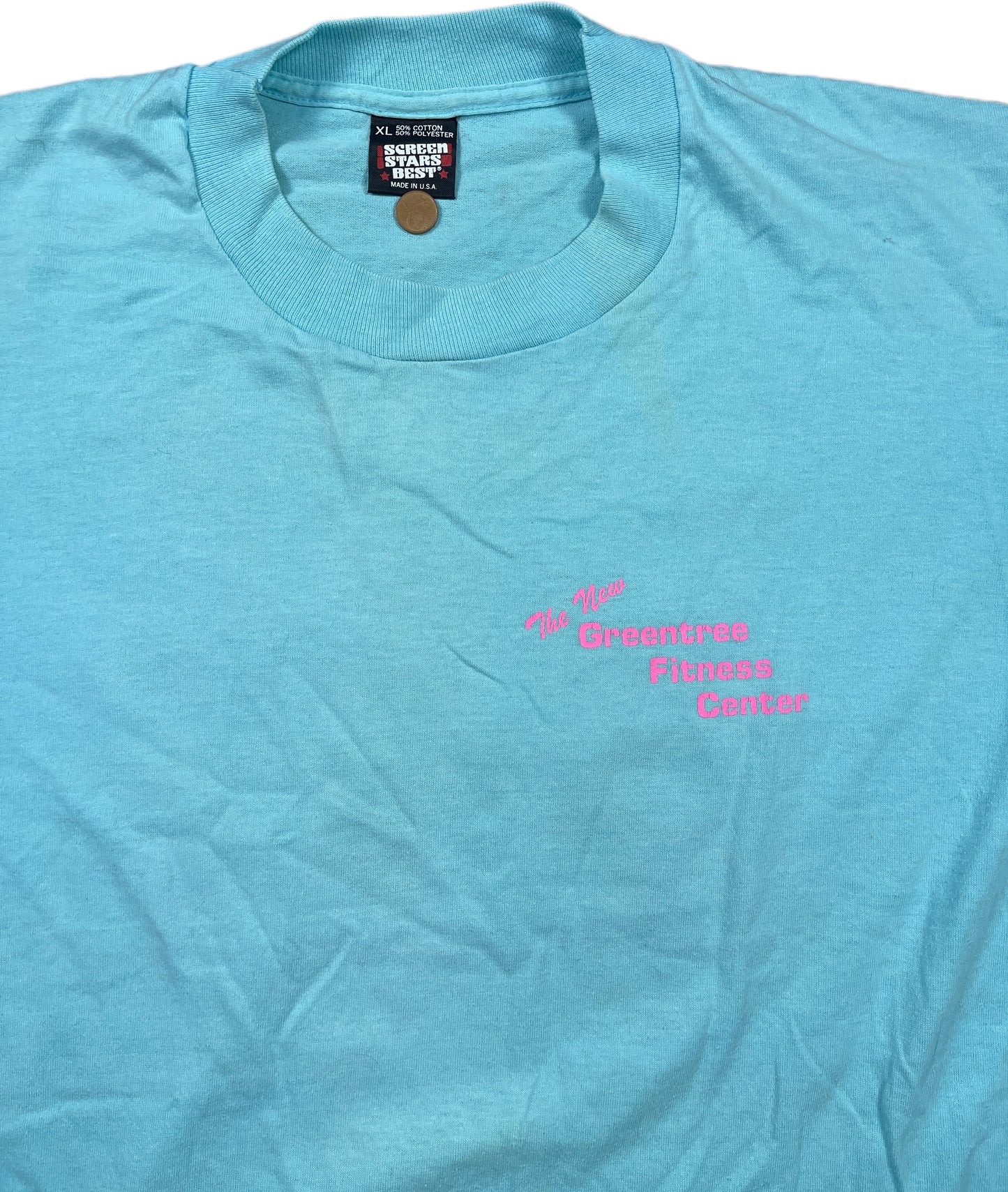 Vintage Screen Stars T-Shirt Blue Cotton Blend XL