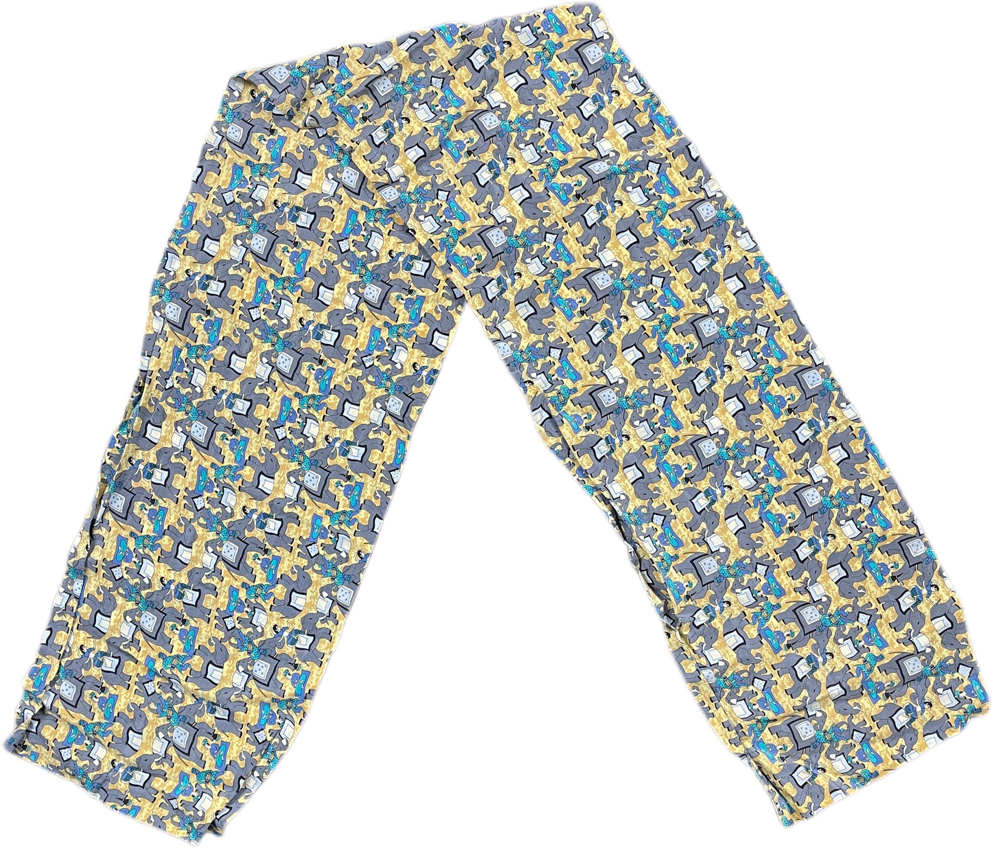 Vintage Handmade Silk Handkerchief Elephant Pattern