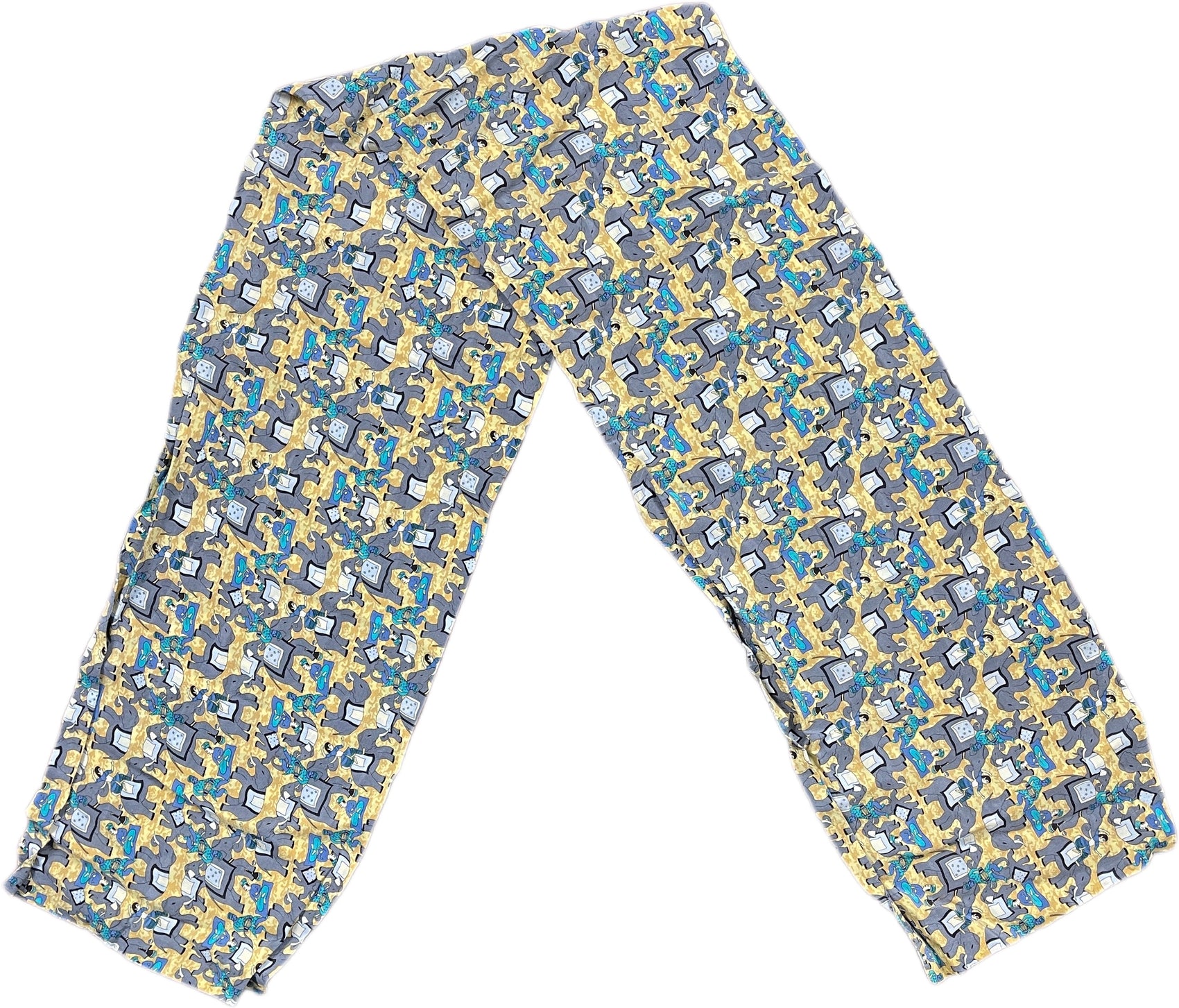 Vintage Handmade Silk Handkerchief Elephant Pattern