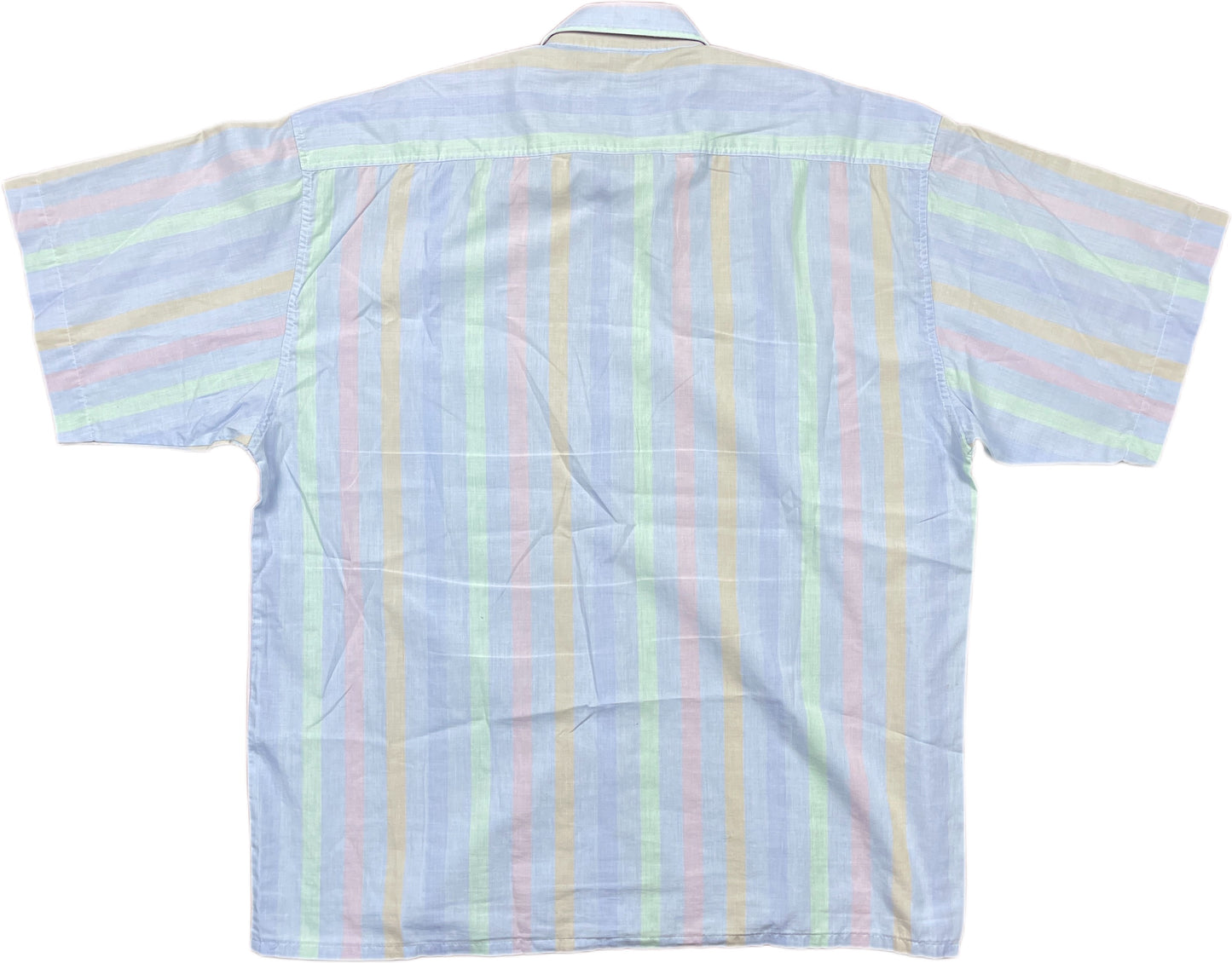 Vintage Limit Shortsleeve Shirt Blue Stripped Cotton L