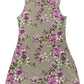 Y2k Boysens Sleeveless Dress Flowers Brown Purple - M
