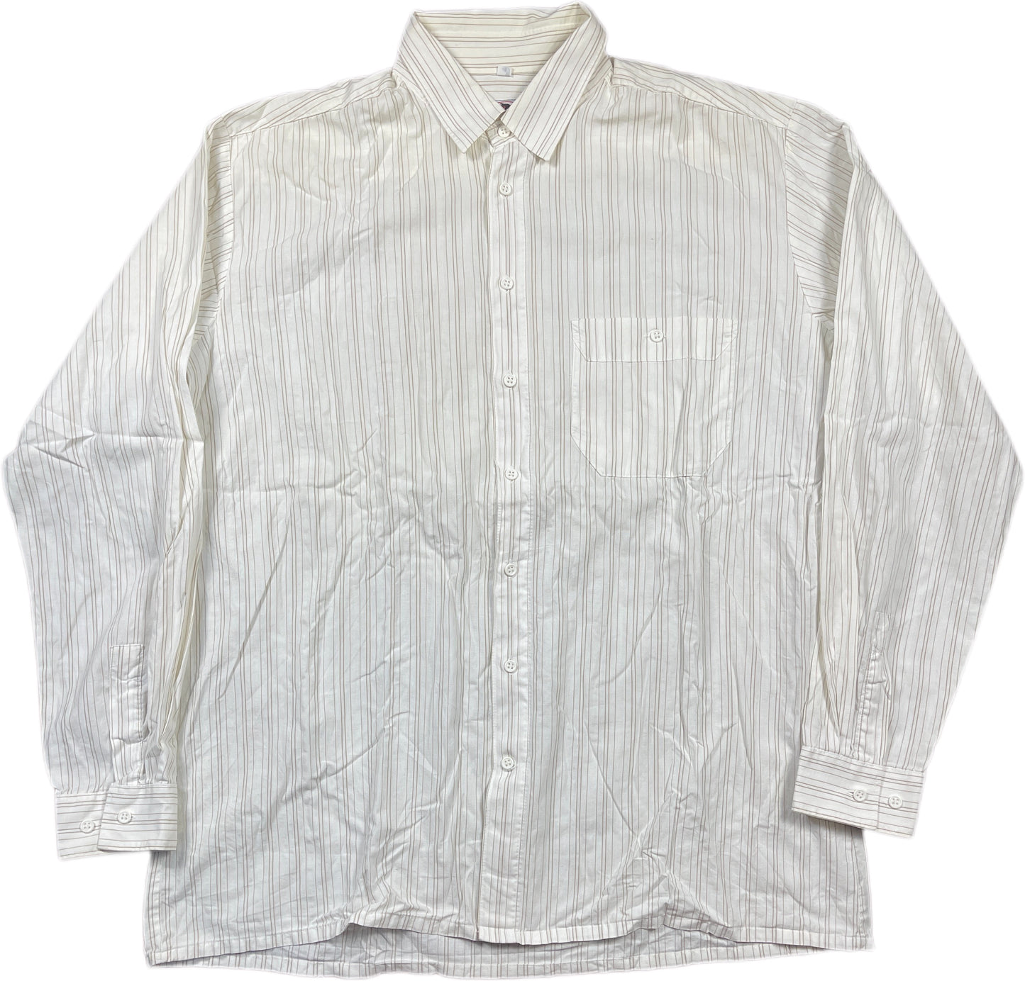 Vintage Mckay Shortsleeve Shirt Off White Cotton M