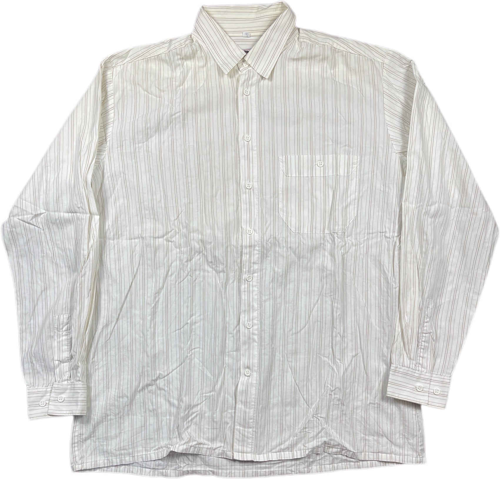 Vintage Mckay Shortsleeve Shirt Off White Cotton M