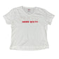 Y2k Miss Sixty Staff Short Sleeve Top White - M