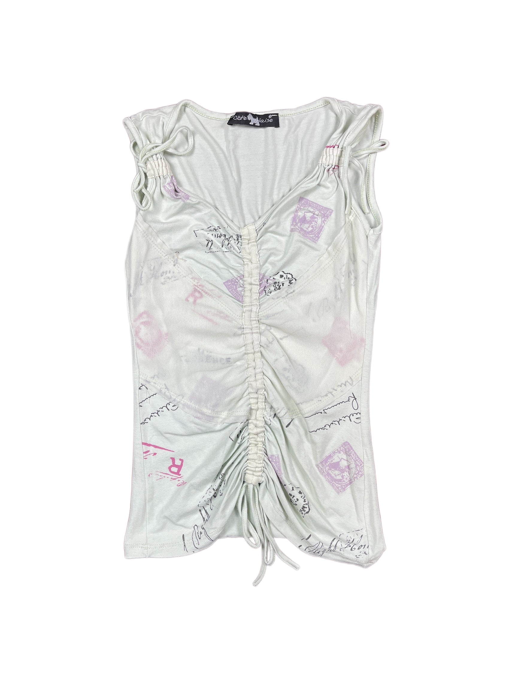 Y2k Sleeveless Top Mint Green - XS