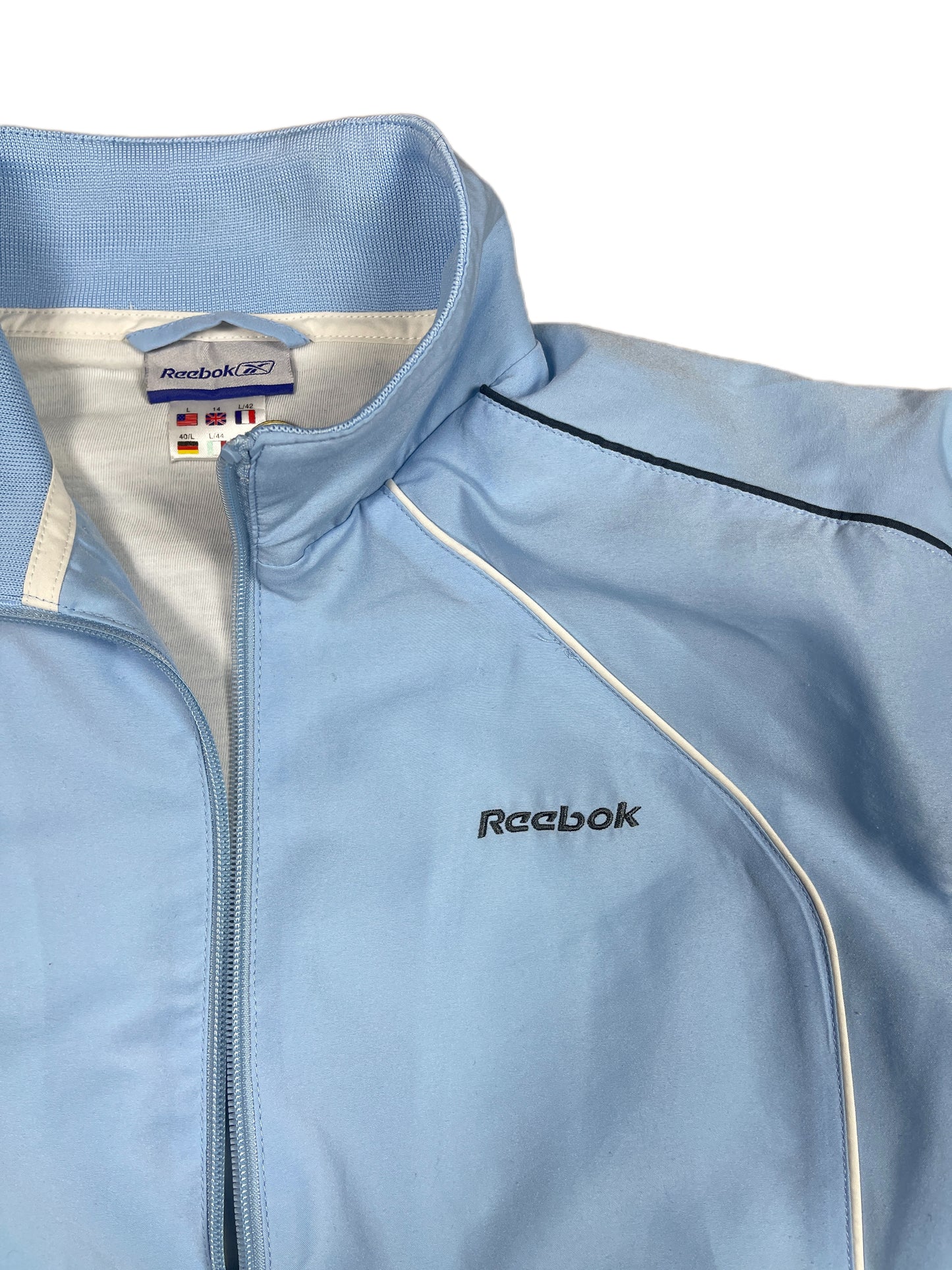Y2k Reebok 2000s Sport Jacket Blue - L