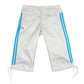 Y2k Adidas Low Waist Sport Capri Pants White Blue - S