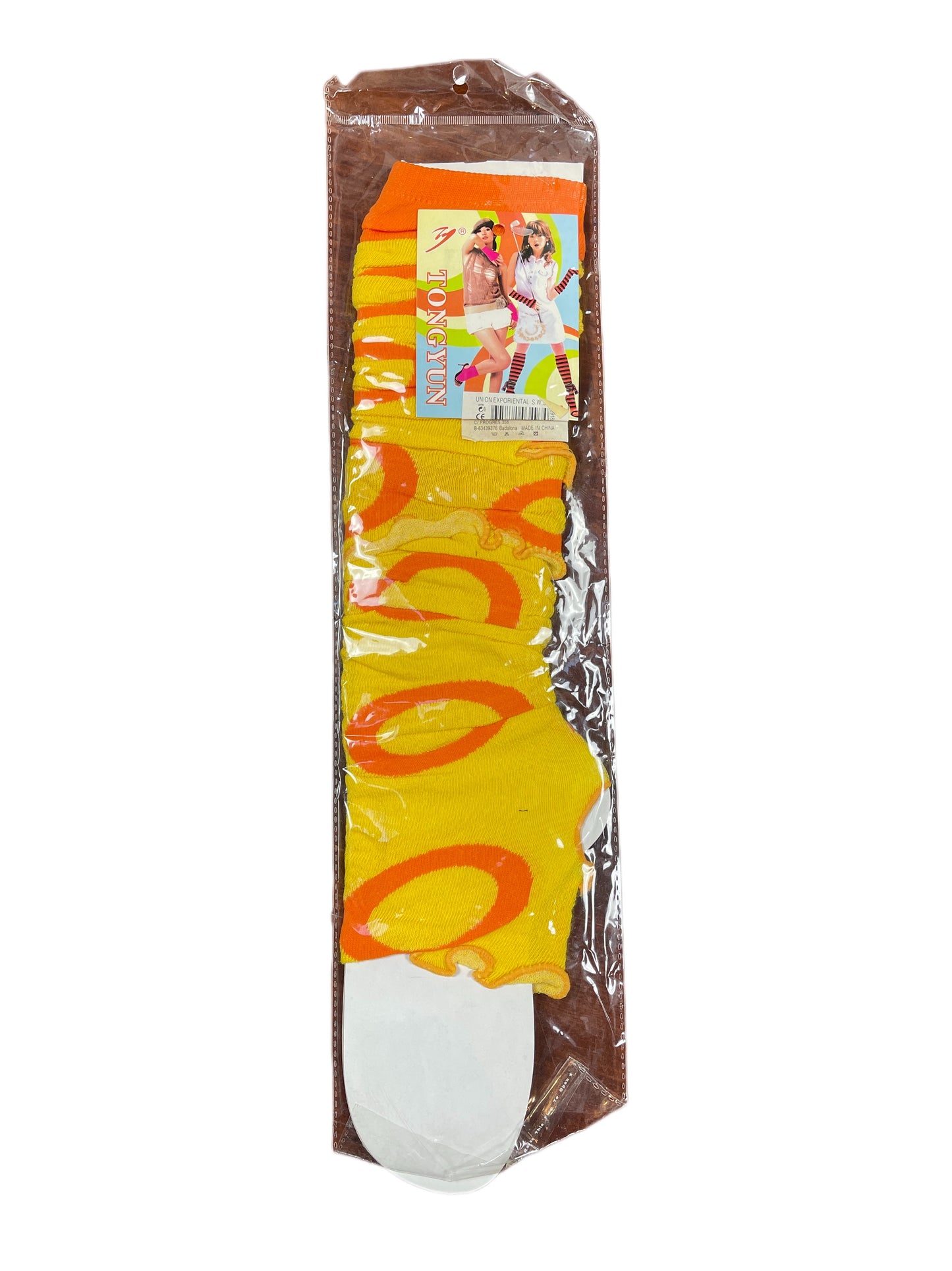 Y2k Tongyun Leg Warmers Yellow Orange