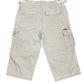 Y2k Excess Capri Cargo Pants Beige - L