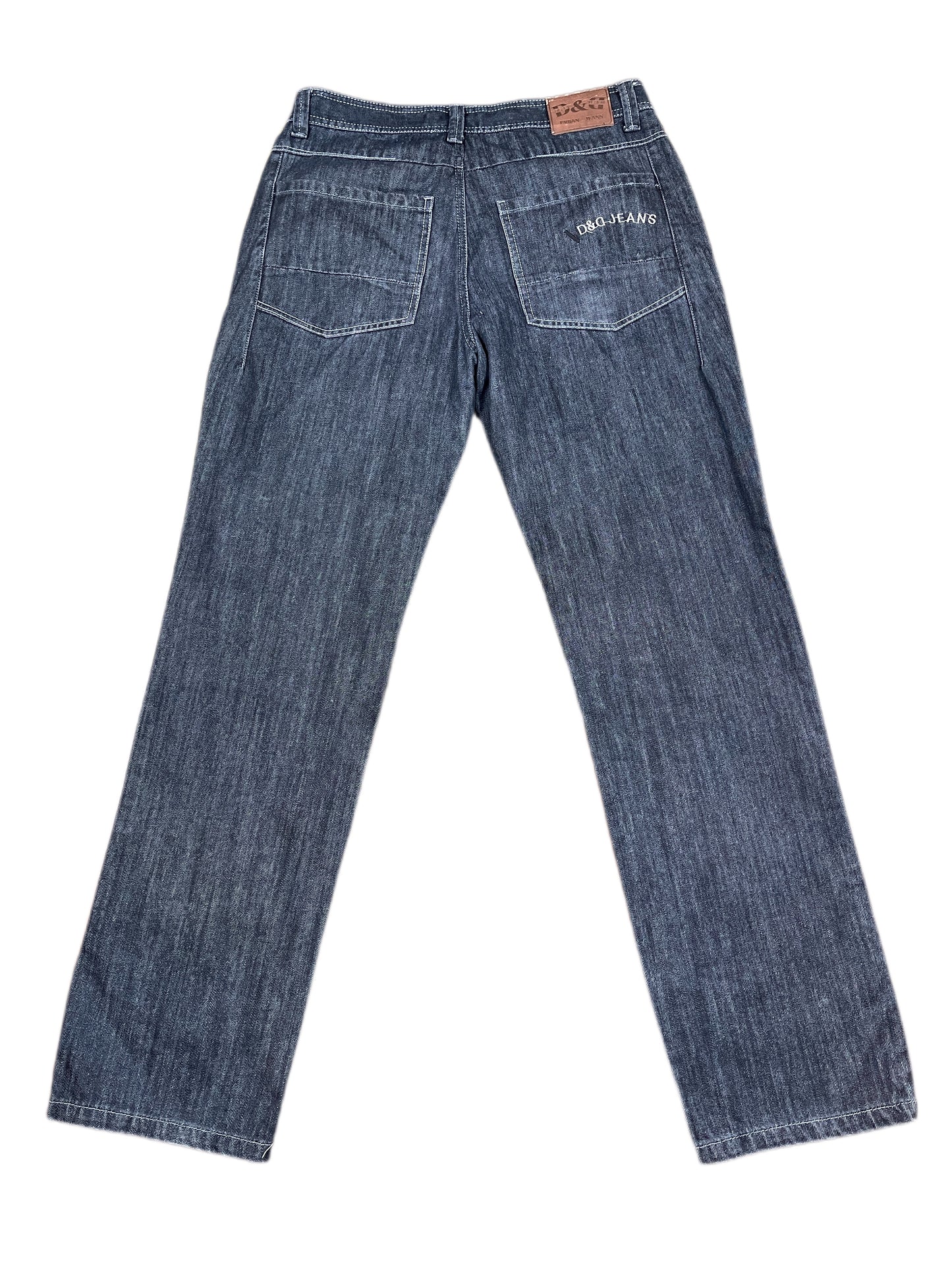 Y2k Disset & Design Bootcut Denim Pants Blue - M