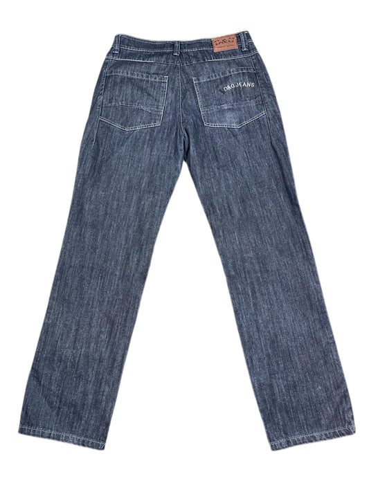 Y2k Disset & Design Bootcut Denim Pants Blue - M