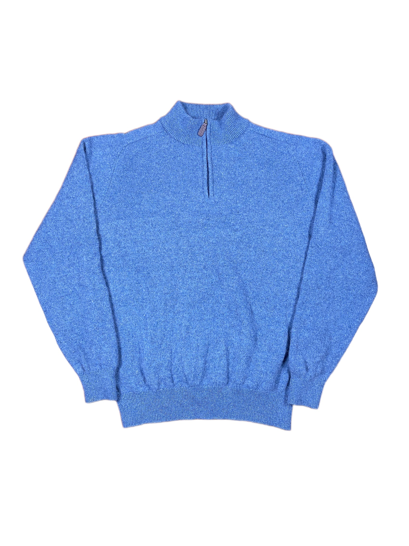 Lloyds Wool Zip Knitted Sweatshirt Blue - XXL
