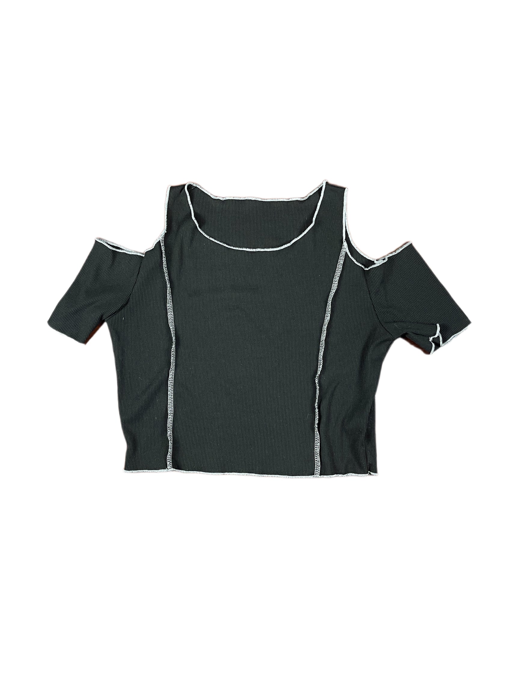 Y2k Dazy Short Sleeve Top Black - M