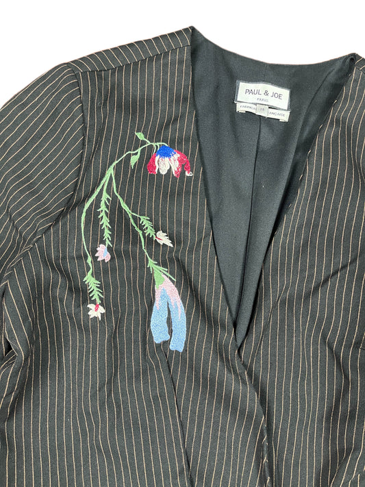 Paul & Joe Blazer Midi Dress Stripes Black Pink - M