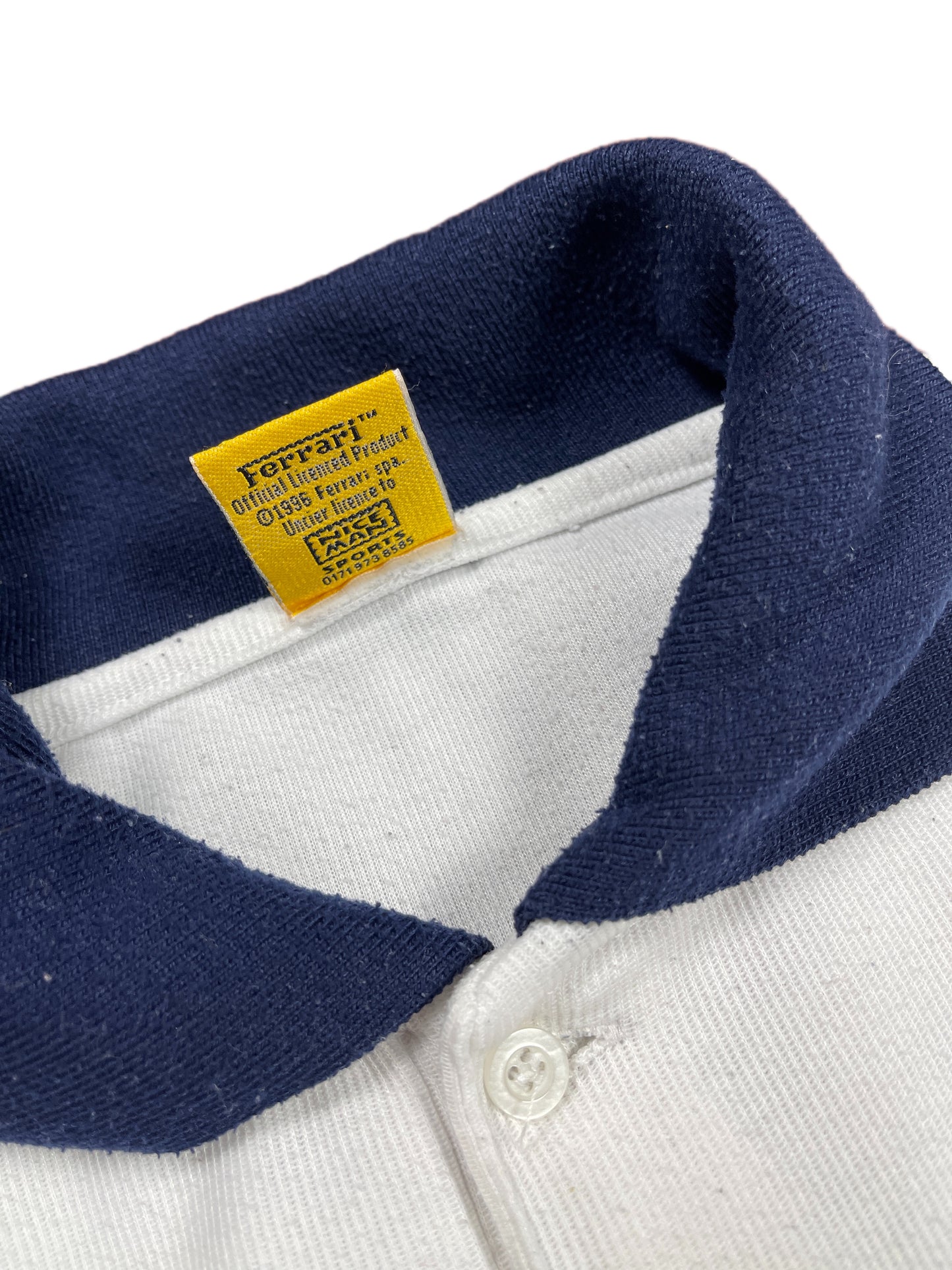 Vintage Ferrari 1996 Polo Sweatshirt White - XL