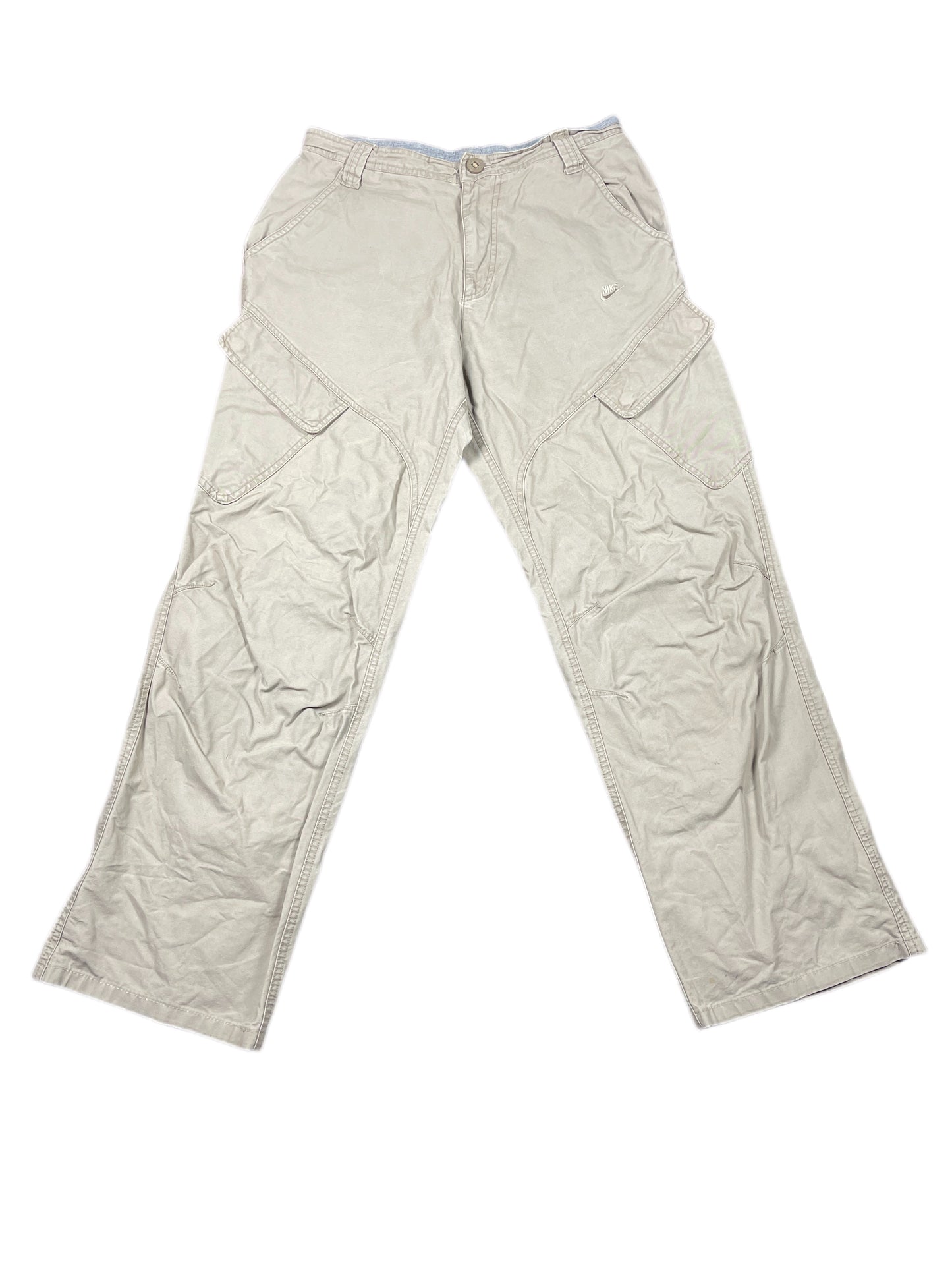 Y2k Nike Cargo Pants Beige - M