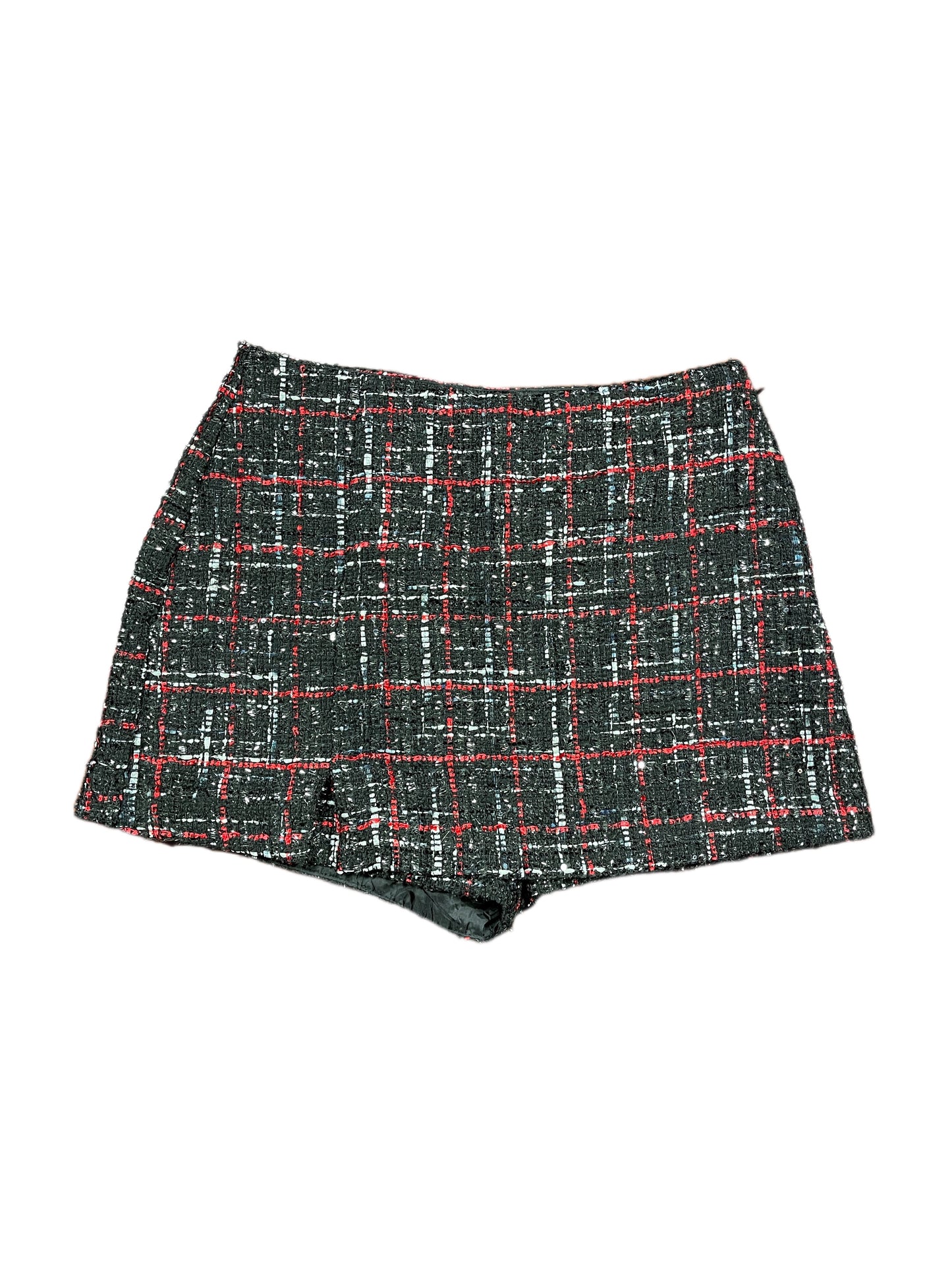 Seven Sisters Skirt Shorts Black Red - XS