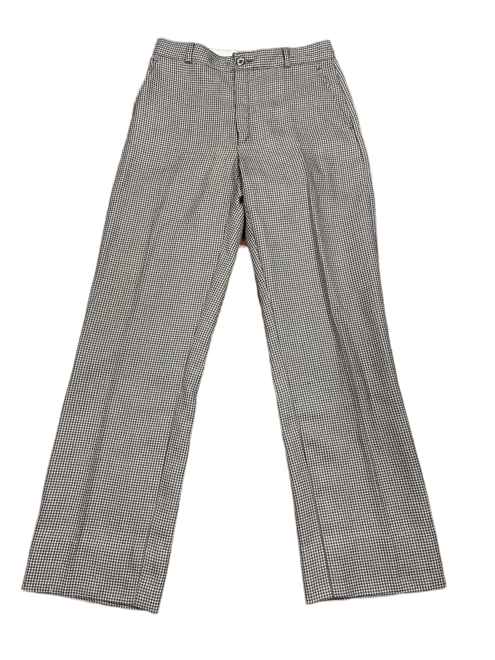 Vintage Eural Bootcut Wool Pants Brown - S