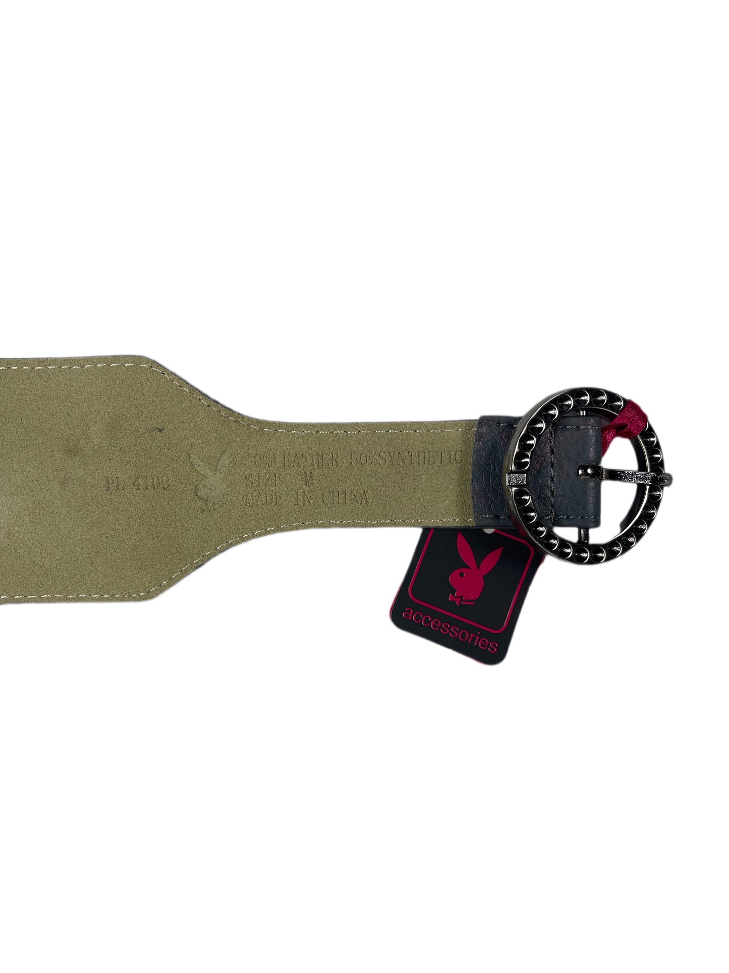 Y2k Playboy Belt Gray Blue 2004