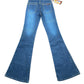 Y2k Verior's Low Waist Flared Denim Pants Blue - S