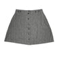 Vintage Etam High Waist Mini Skirt Grey Black - XS