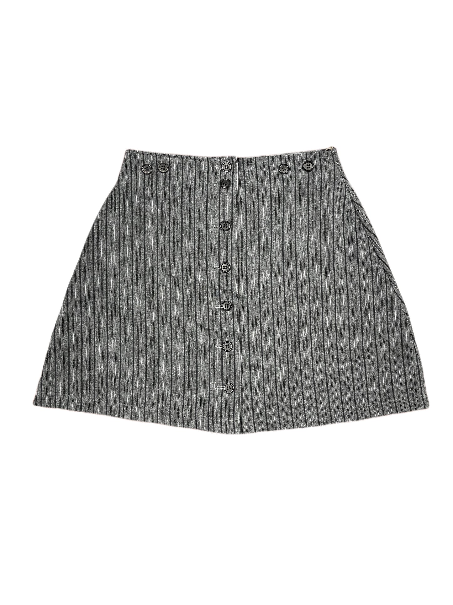 Vintage Etam High Waist Mini Skirt Grey Black - XS