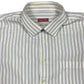 Vintage Emilio Tucci Short Sleeve Shirt Striped Green White - XXL