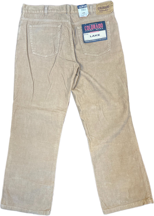 Vintage Deadstock Colorado Corduroy Pants Beige Cotton XL