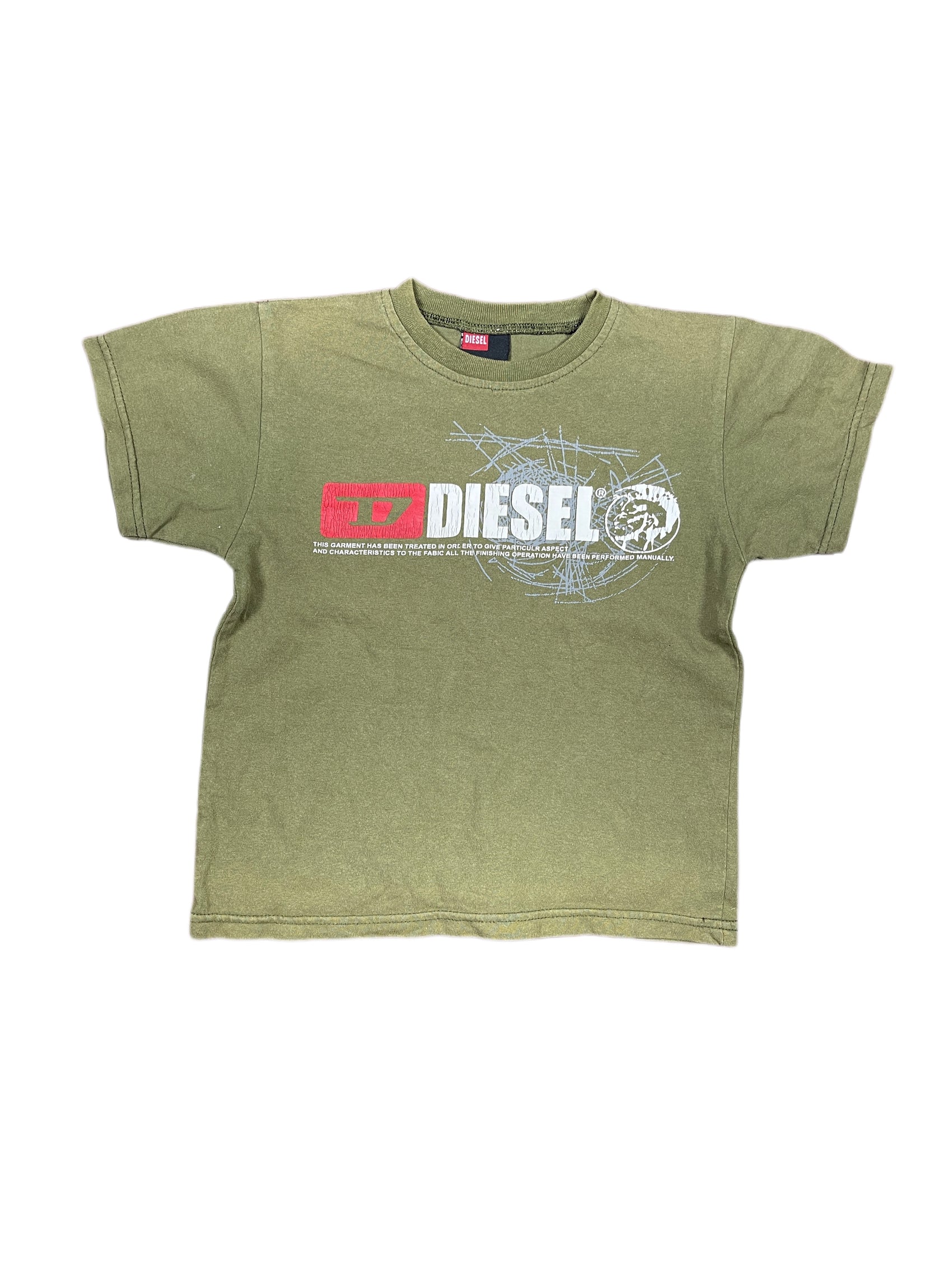 Y2k Diesel Short Sleeve Top Khaki - XS