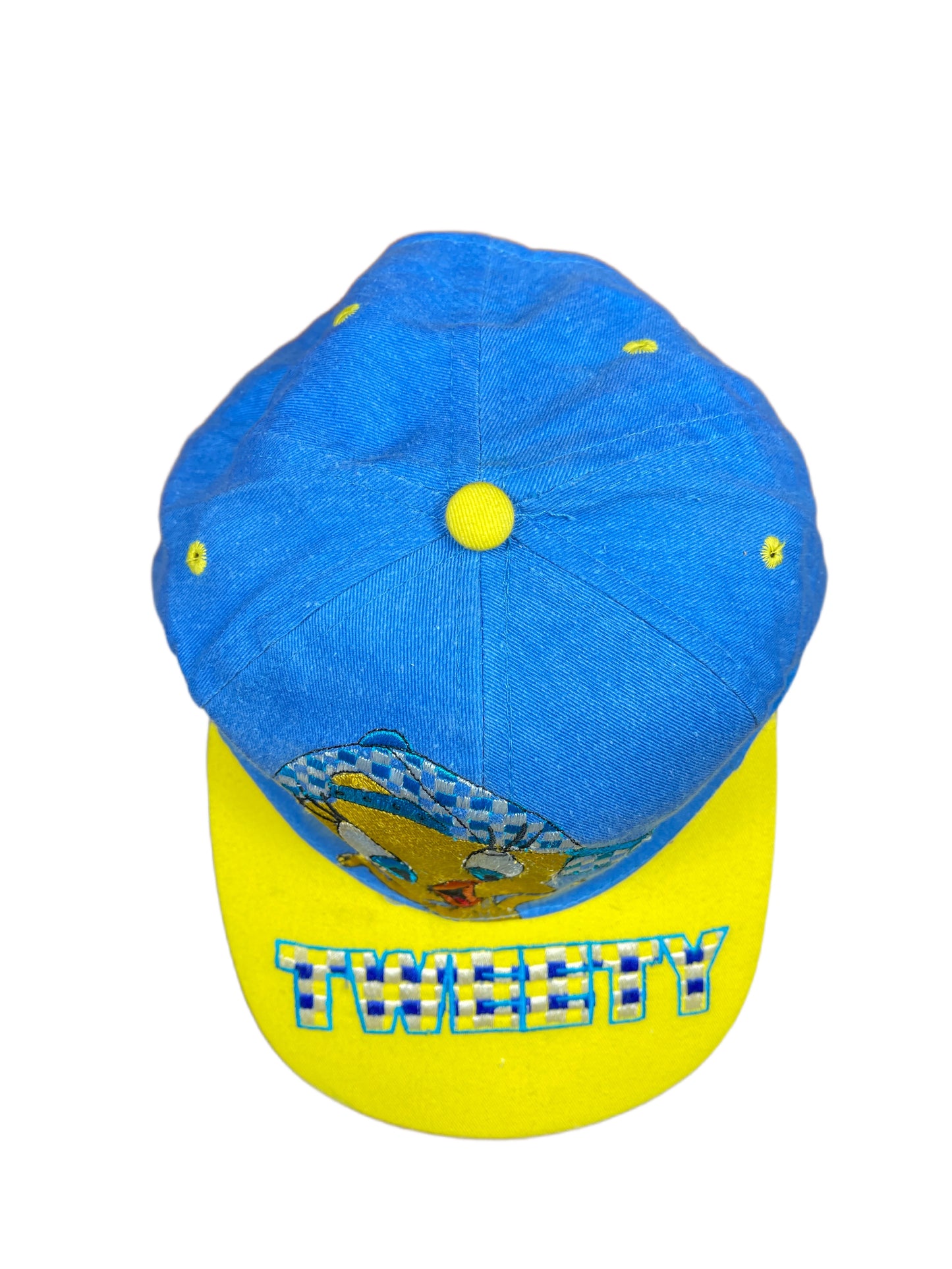 Vintage Tweety 1997 Looney Tunes Warner Bros Cap Blue Yellow