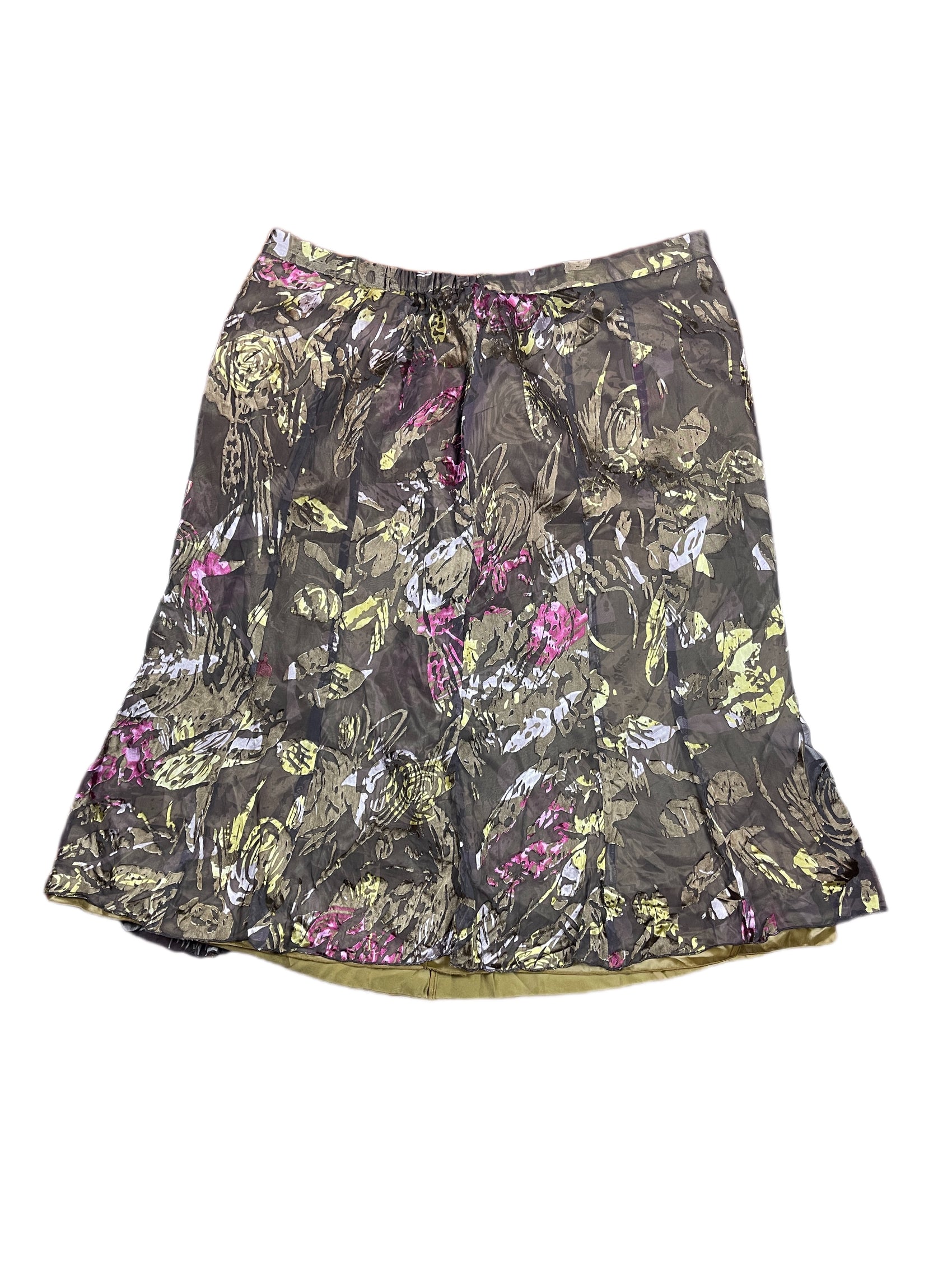 Vintage Talla & Moda Skirt Brown Multicolor - XXL