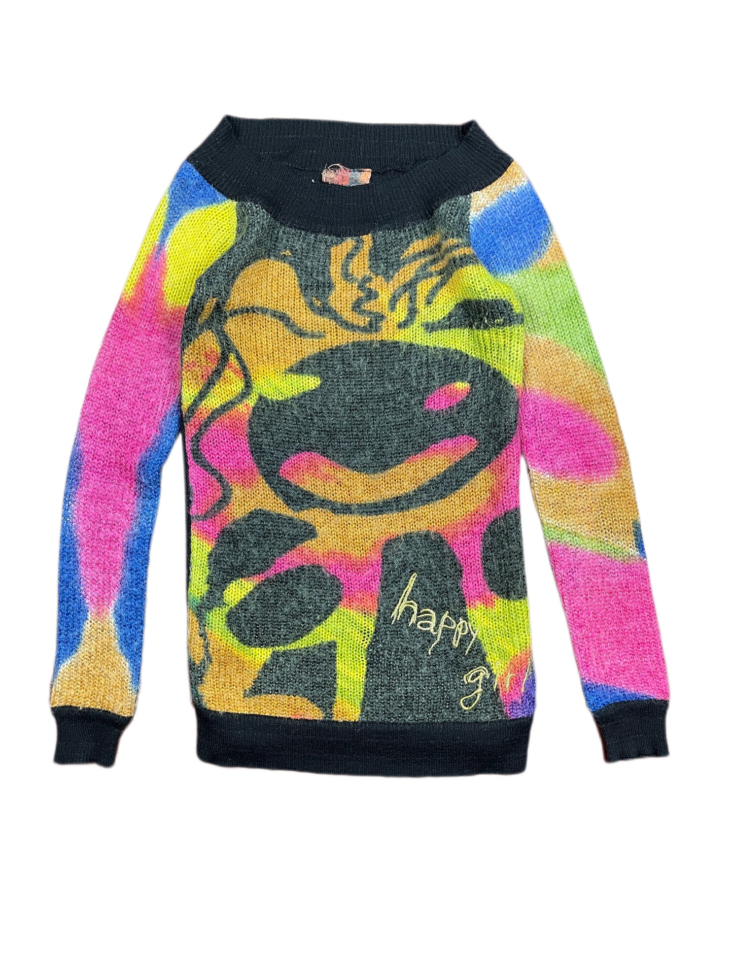 Y2k Desigual Long Sleeve Top Multicolor - M