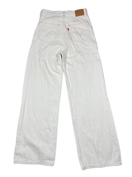 Levi's High Waist Loose Bootcut Denim Pants White - M